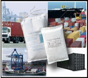Desiccant for shipping containers